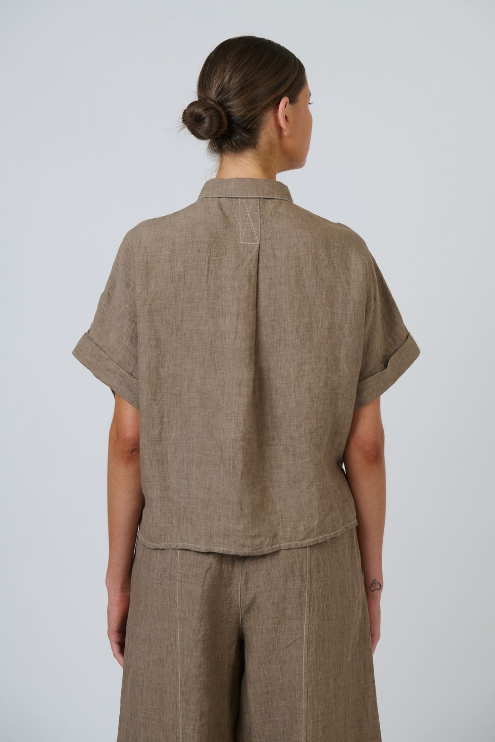 JADE LINEN TOP - AGATE