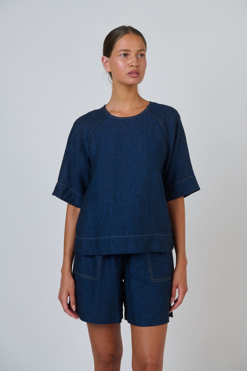 RUBY LINEN  BLOUSE - ECLIPSE