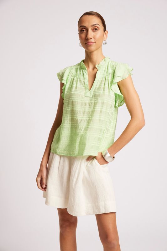 SOVANA FRILL TANK - MINT