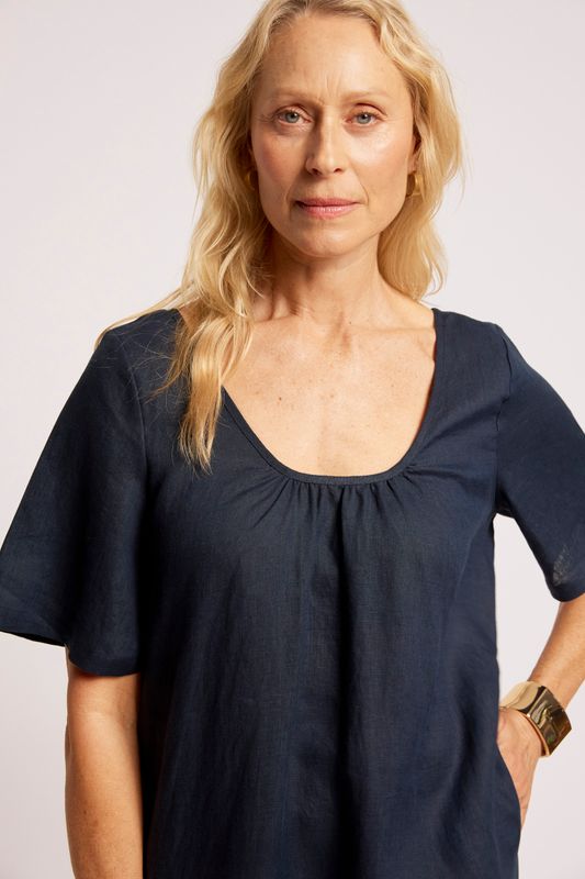 COVE MIDI DRESS - INDIGO