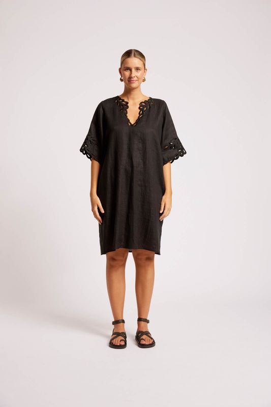 MARIS MIDI DRESS - BLACK