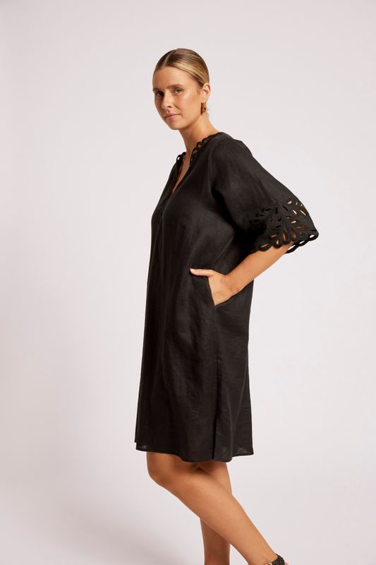 MARIS MIDI DRESS - BLACK