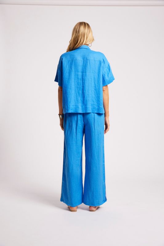 MARIS BUTTON TOP - MARINE