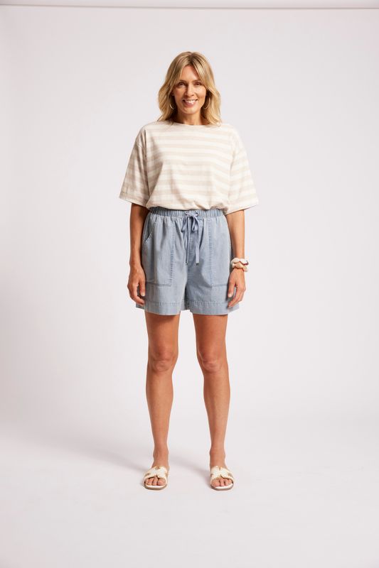 ROAM TIE SHORT - DENIM