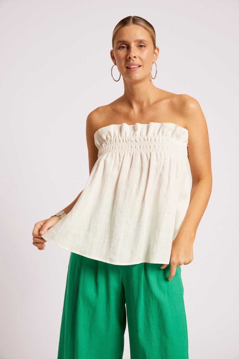 COVE FRILL TANK - WHITE