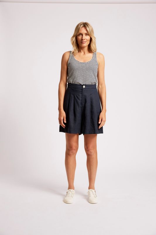COVE BUTTON SHORT - INDIGO