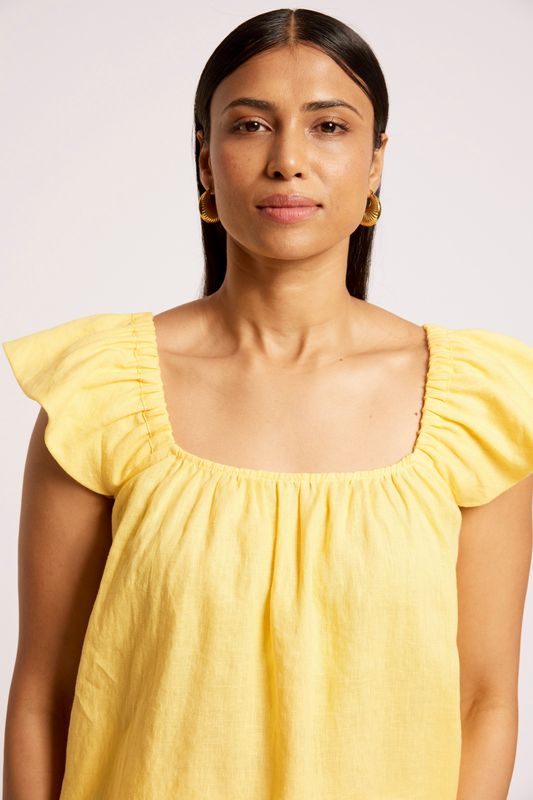 COVE RUFFLE TOP - SUNSET
