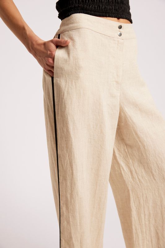 MARIS SPLICE PANT - TUSK/BLK