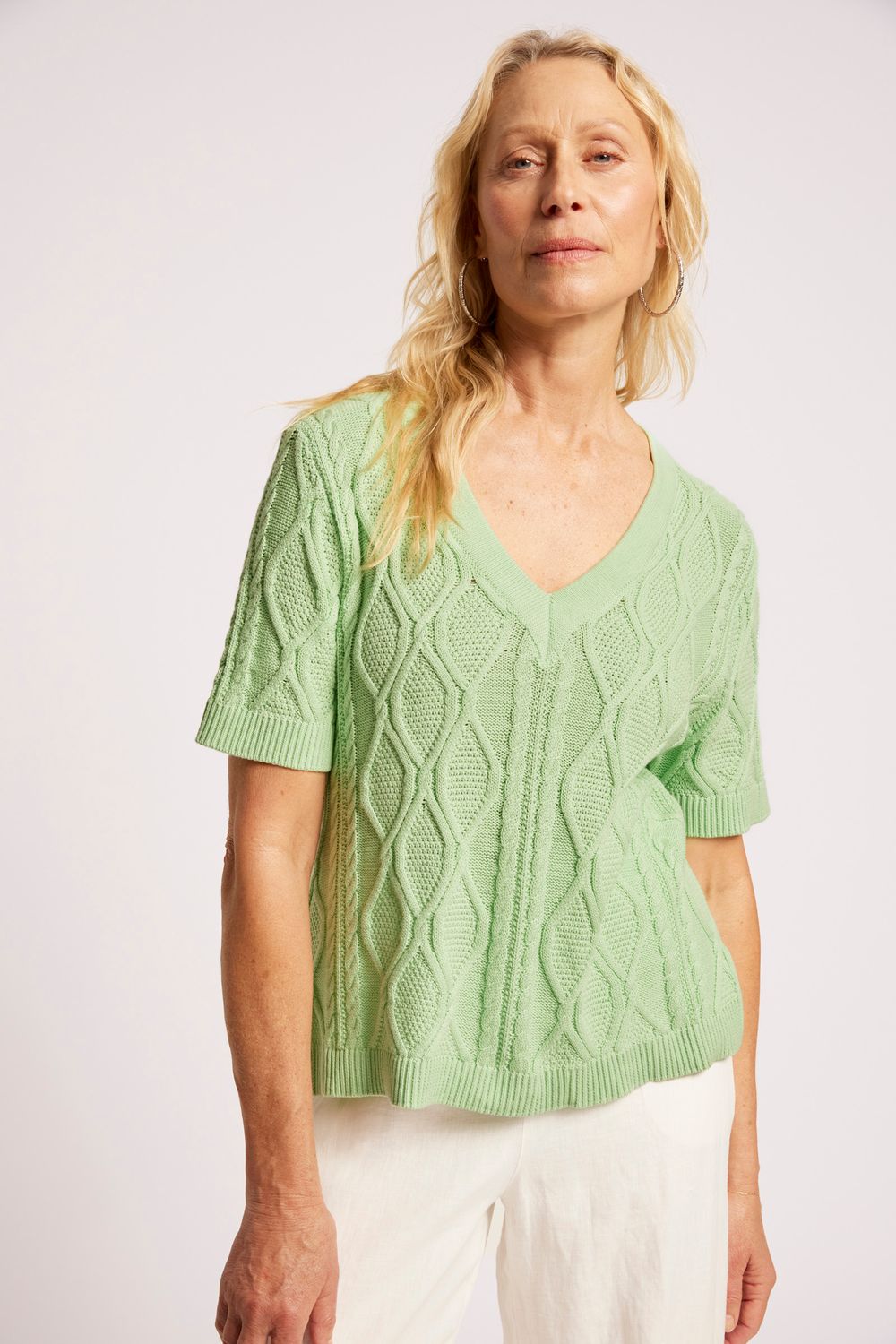 CASA CABLE KNIT - MINT