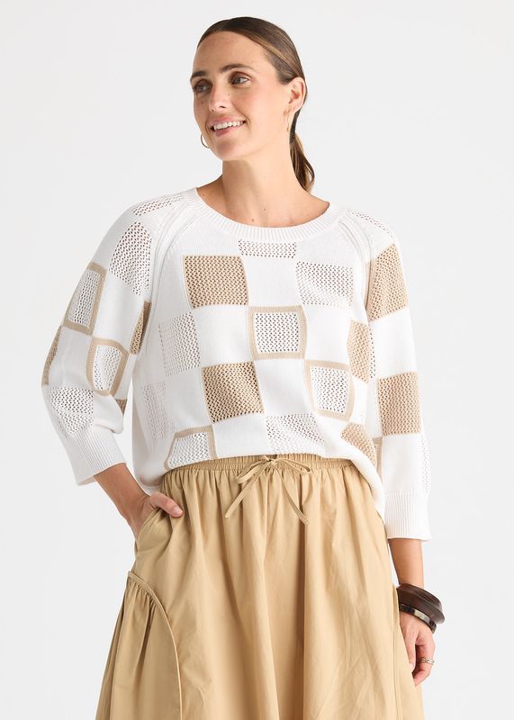 ZIP CARDI - WHITE