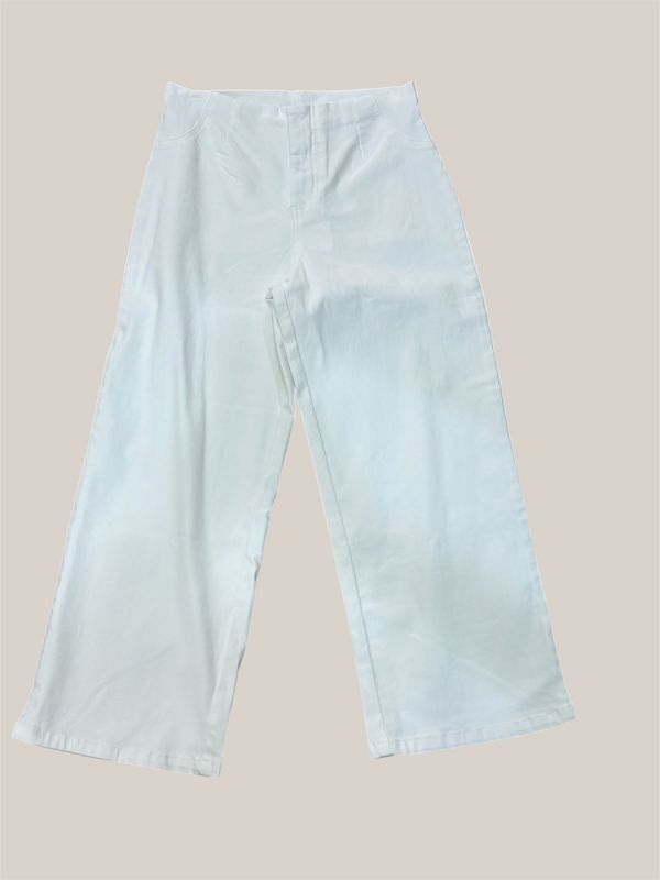 7/8 WIDE LEG JEAN WHITE