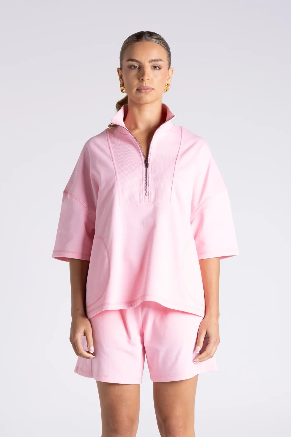 AVA SWEAT TOP - PINK