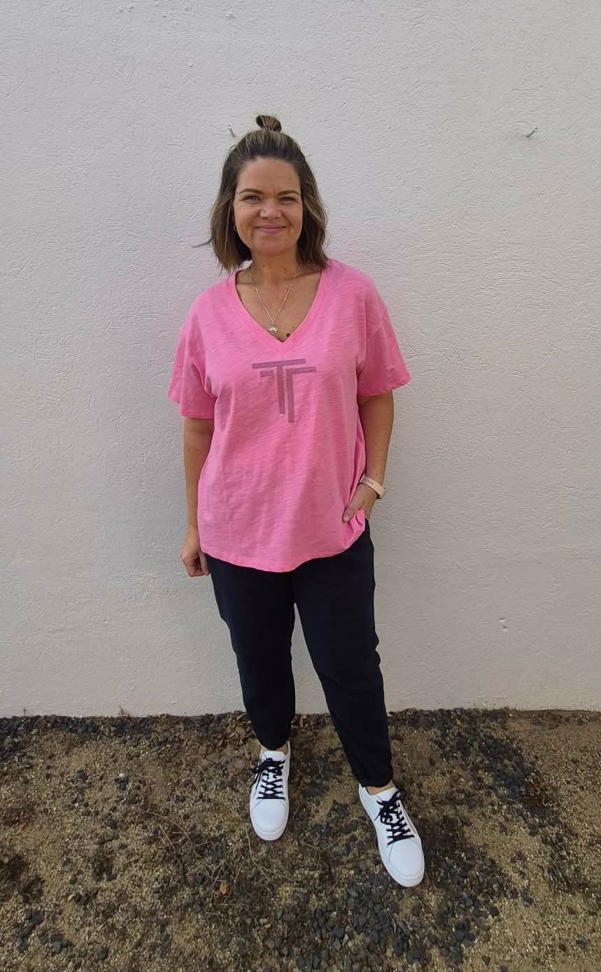 OVERSIZED TT PARTY T-SHIRT - PINK