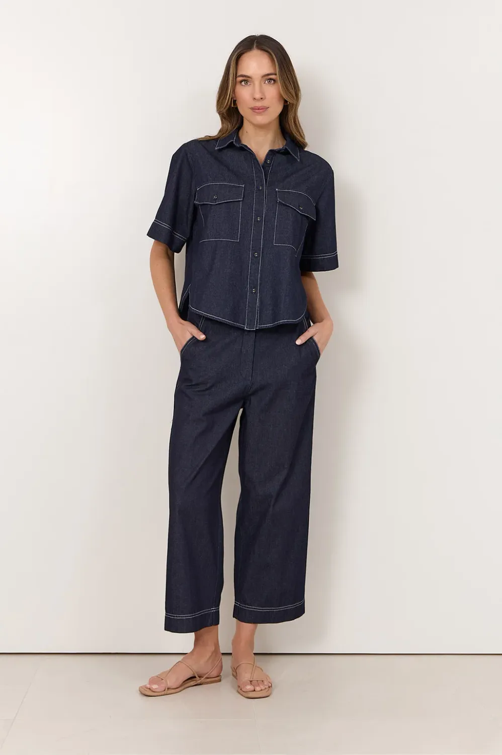 LYNDON CROPPED DENIM PANT - ADORNE