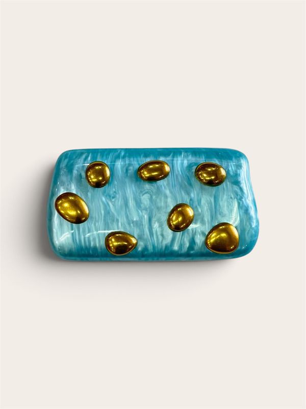 ACRYLIC CLUTCH - BLUE