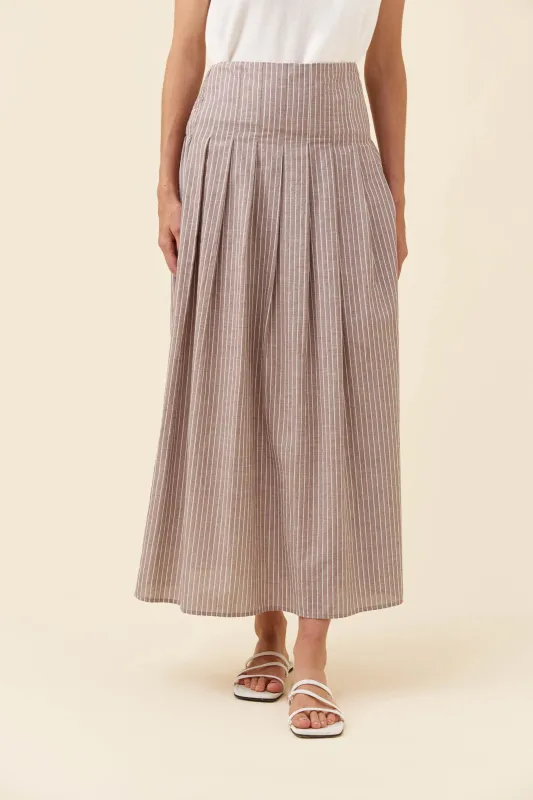 LYNDELL MAXI SKIRT - TAUPE
