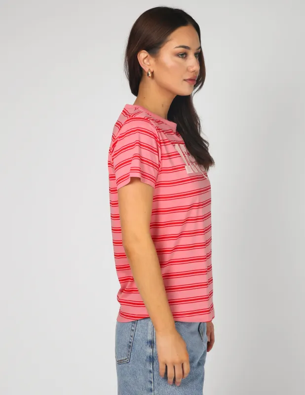 ACE TEE STRIPE PINK