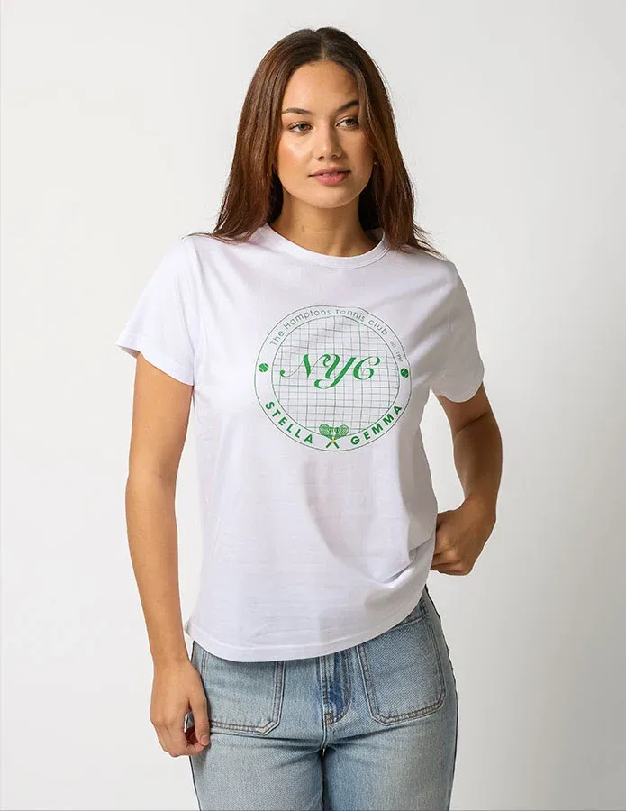 WHITE TENNIS CLUB TEE