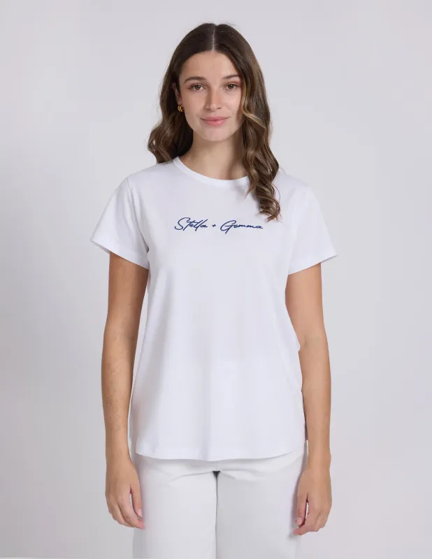 CLASSIC TEE FREEHAND WHITE