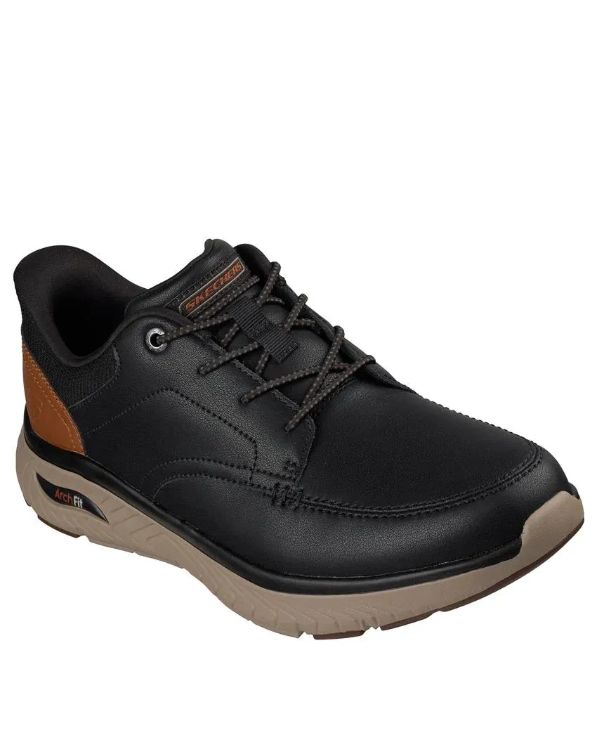 SKECHERS ARCH FIT CROSSER HOLDEN - BLACK - MEN'S SLIP IN SHOE