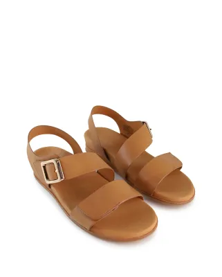DJANGO &amp; JULIETTE FLARED WOMEN'S SANDALS - TAN