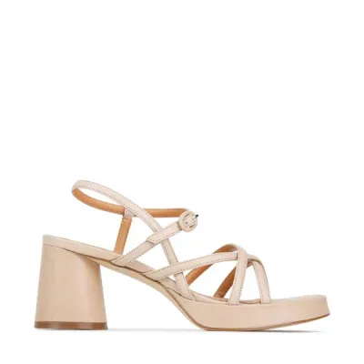 EOS DORIANO WOMEN'S LEATHER STRAPPY HEEL - NUDE