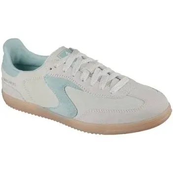 SKECHERS HOT SHOT WOMEN'S SNEAKER - NATURAL/AQUA