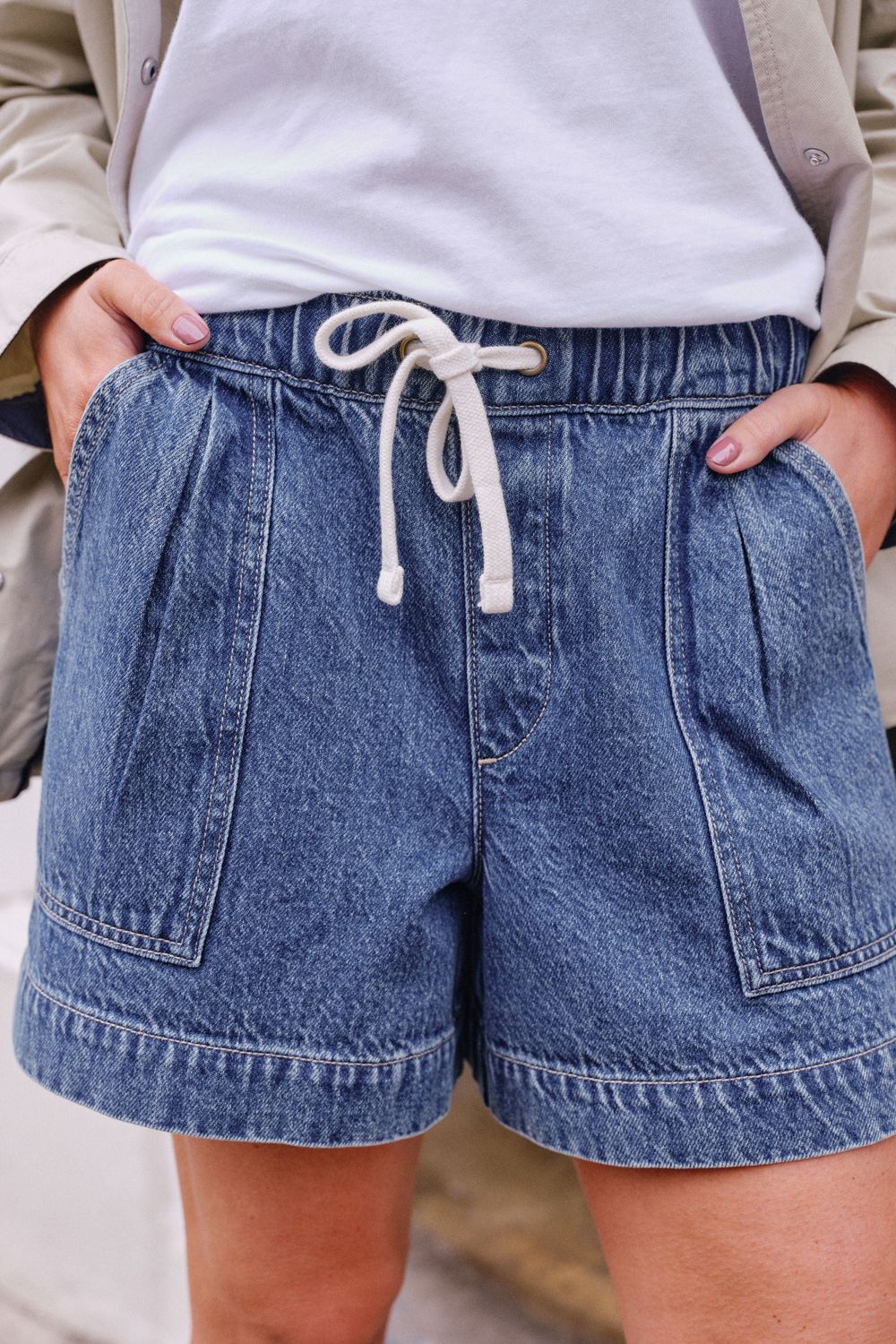 CERES LIFE DARCY RELAXED EVERYDAY ORGANIC DENIM COTTON SHORT - FRESH INDIGO