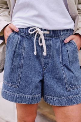 CERES LIFE DARCY RELAXED EVERYDAY ORGANIC DENIM COTTON SHORT - FRESH INDIGO