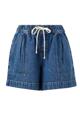 CERES LIFE DARCY RELAXED EVERYDAY ORGANIC DENIM COTTON SHORT - FRESH INDIGO