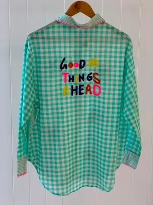 ZODA WOMENS COTTON SHIRT GREEN