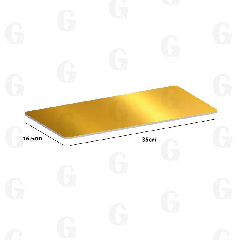 Base rectangular dorada (1 und)