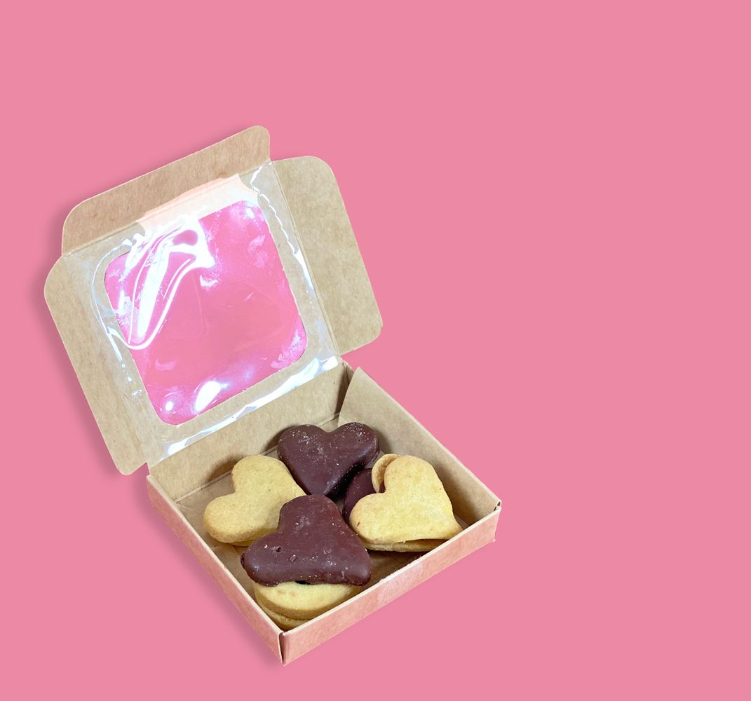 Caja KRAFT para 6 bombones (paquete 24 unidades)