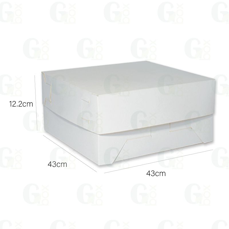 Caja Blanca Queque #16 (1 und) + regalía Base queque #16 Caja Blanca Queque #16 (1 und) + regalía Base queque #16