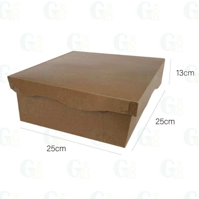 Caja Blanca/kraft Queque #10 (paquete de 3 unidades)