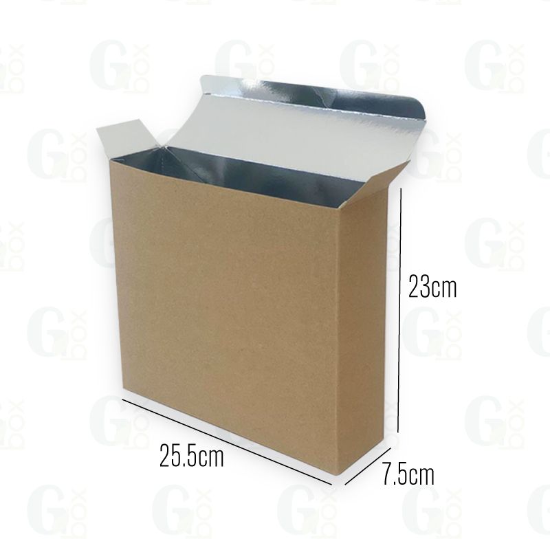 Caja para regalo kraft / plateado (1 und)