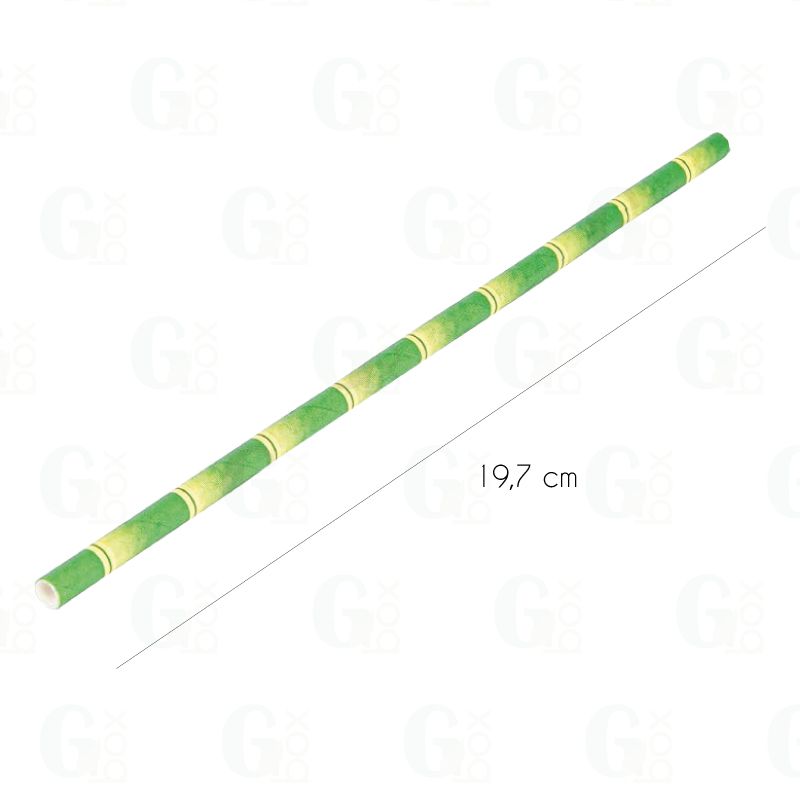 Pajilla papel diseño Bamboo 6mm (100 unds)