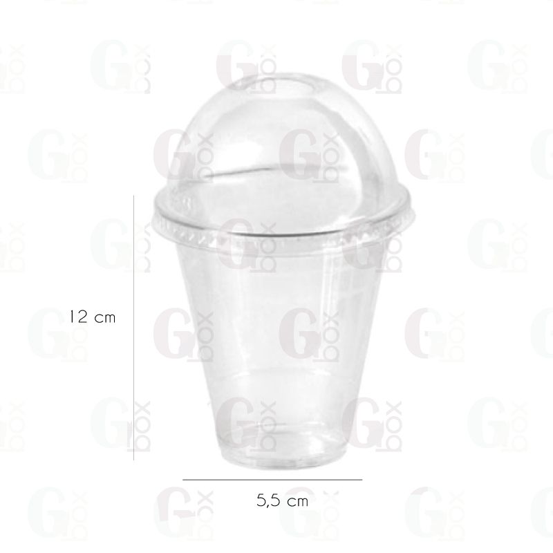 Vaso transparente 16oz (500ml) + tapa domo (25 unds)