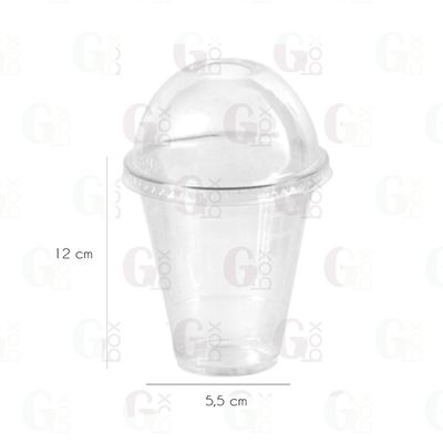 Vaso transparente 16oz (500ml) + tapa domo (Paquete de 25 unidades) Vaso transparente 16oz (500ml) + tapa domo (Paquete de 25 unidades)