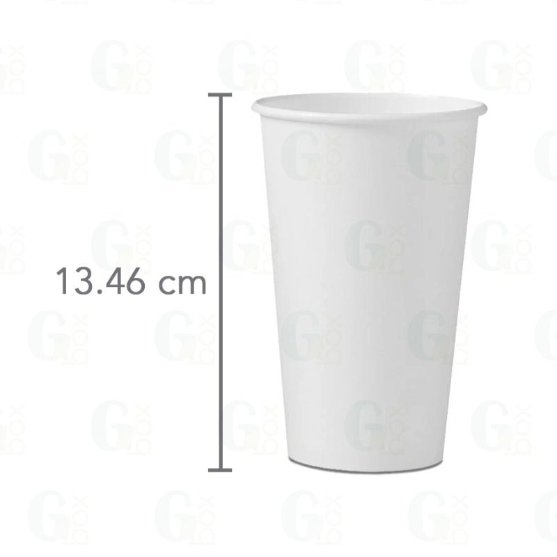Vaso blanco papel 16oz (paquete 50uds ) SIN TAPA