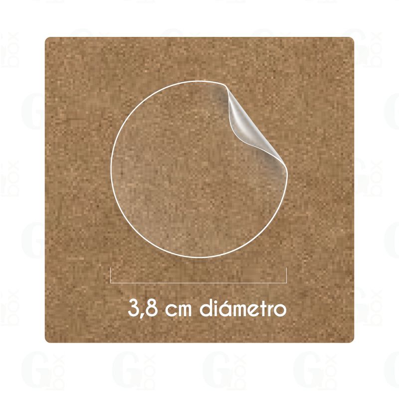 Sellos transparentes 1,5" (Paquete de 100 unidades)