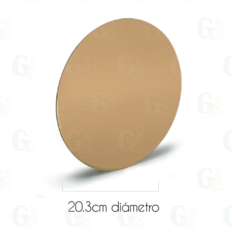 Base queque KRAFT #8 - 20cm diámetro (Paquete de 12 unidades)