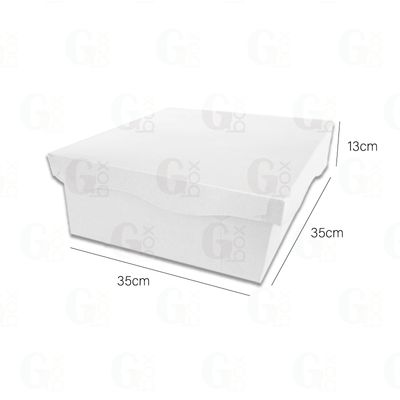 Caja Blanca Queque #14  (Paquete de 3 unidades)