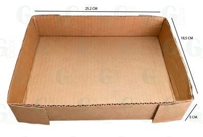 Bandeja corrugada Kraft (paquete de 6 unidades)