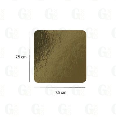 Base mediana cuadrada oro plata (Paquete de 100 unidades)