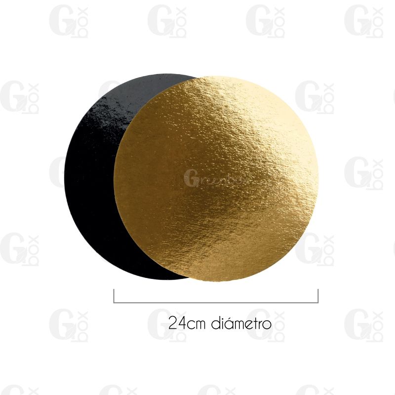 Base oro/negra 24cm (paquete de 12 unidades)