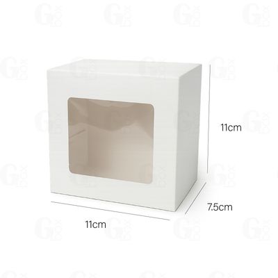 Caja con ventana para 1 postre  (Paquete de 24 unidades)