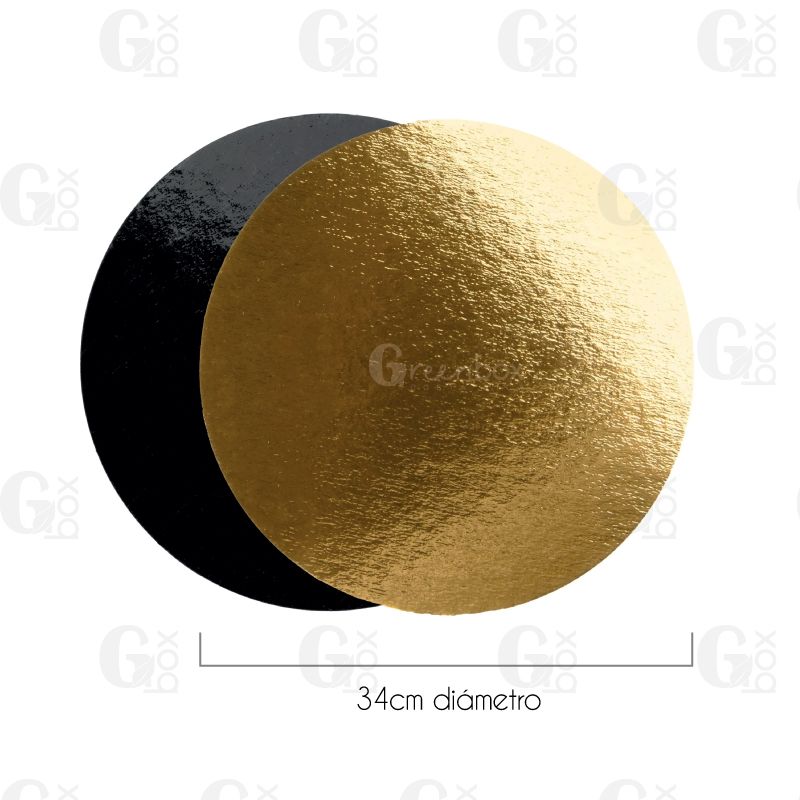 Base oro/negra 34cm (Paquete 6 unidades)