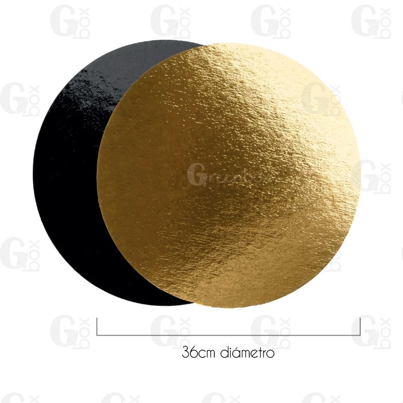 Base oro/negra 36cm (Paquete 6 unidades)