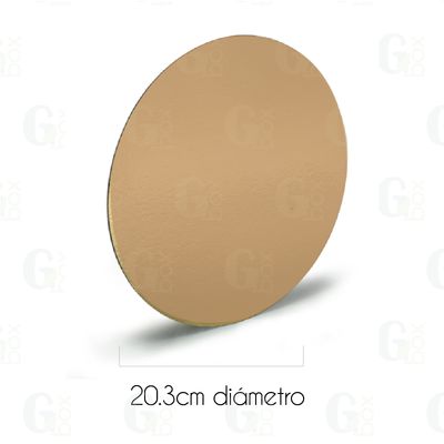Base queque KRAFT #8 - 20cm diámetro (Paquete de 12 unidades)